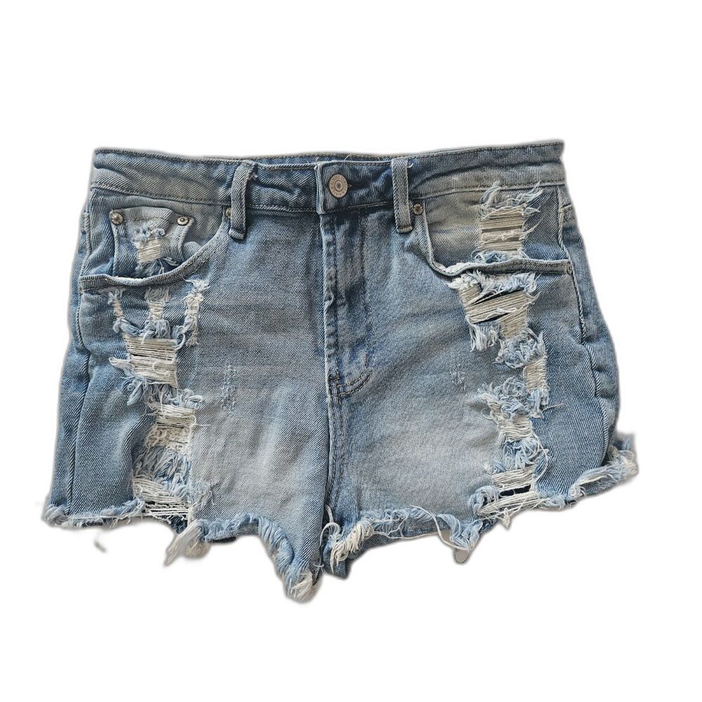 Almost Famous Distressed Denim Junior Shorts Size 9